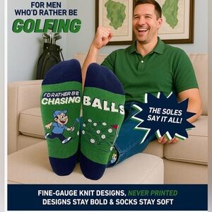 Funny Golf themed Socks -7-10